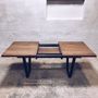 X Extendable Solid Oak Dining Table U Shaped Legs, thumbnail 4 of 5