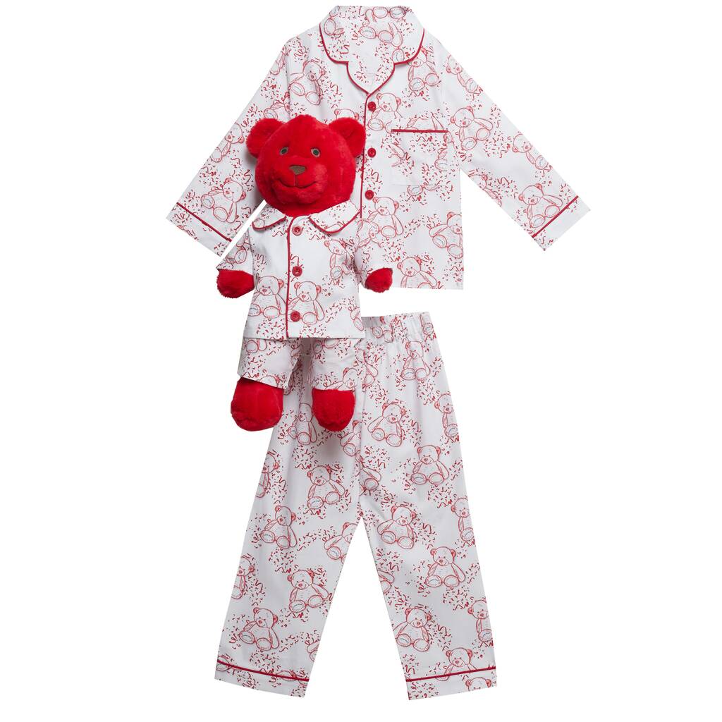 Wish Bear Pyjama Set With Matching Teddy Bear Set, 1 of 1