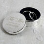 Personalised Mr And Mrs Wedding Ring Box, thumbnail 2 of 4