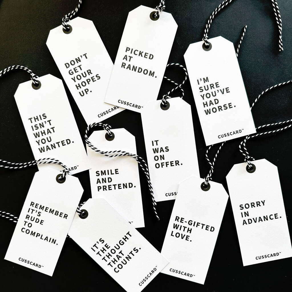 Funny Rude Gift Tags – Pack Of 10, 1 of 3