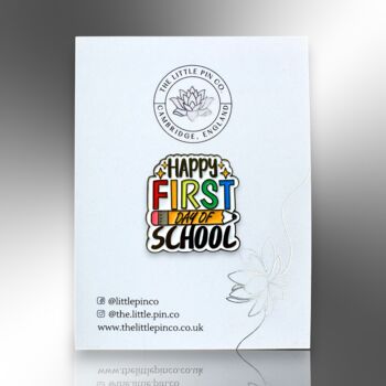Happy First Day Of School Enamel Pin Badge, Gifts For Primary School Teachers, Back To School Gift For Kids, 4 of 8
