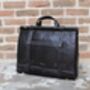 Leather Briefcase For Men Women Black Messenger, thumbnail 8 of 12