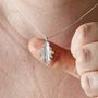 Sterling Silver Oak Leaf Necklace, thumbnail 3 of 11
