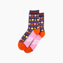 Oranges And Lemons Bamboo Socks In Navy Blue, thumbnail 3 of 4