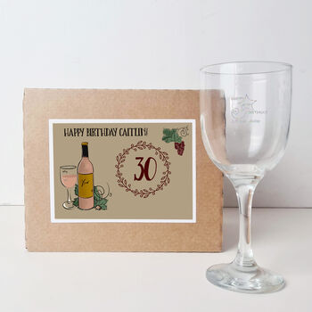 30th Birthday Gift Wine Glass, 4 of 7