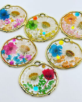 Customisable Earrings Flowers Small Circle, 4 of 12