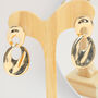 14k Chunky Gold Plated Hoop Earrings, thumbnail 4 of 5
