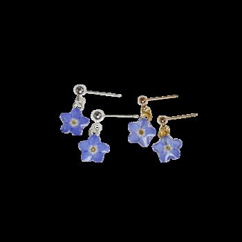 Forget Me Not Silver Or 24ct Gold Plated Dangle Studs, 5 of 5