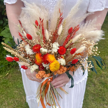 Burnt Orange Pampas Grass Arrangement, 3 of 7
