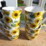 Set Of Four China Aspen Mugs In Sunflower Design, thumbnail 2 of 12