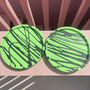 Graffiti Coasters/ Trays Black And Green Set Of Two, thumbnail 1 of 7