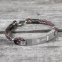 Daddy's Personalised Print Leather Bracelet, thumbnail 1 of 4