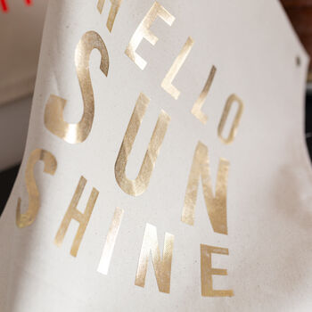 'Hello Sunshine' Printed Fabric Wall Hanging, 3 of 5