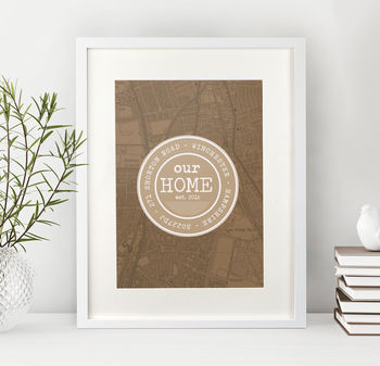 Our Home Personalised Map Print, 7 of 10