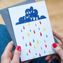 Here For You Raindrops Card, thumbnail 1 of 3