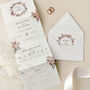 Blush Floral Concertina Wedding Invitations, thumbnail 1 of 4