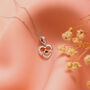Swimmer Heart Necklace Sterling Silver Personalised, thumbnail 3 of 7