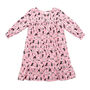 Girls Pink Cotton Nightie Long Sleeved Crazy Cat, thumbnail 2 of 4