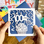 Personalised Cupcake 100th Birthday Card, thumbnail 1 of 4