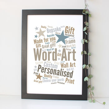 Personalised Word Art Print 'Any Words', 6 of 12