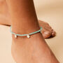 Aegean Amazonite Silver Anklet, thumbnail 1 of 9