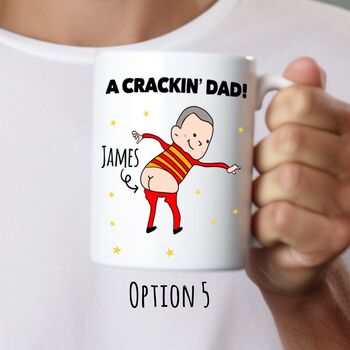 Personalised Crackin' Mug For Dad Skin And Hair Options, 6 of 10