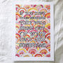 'Good Thoughts' Illustrated Typography Print, thumbnail 3 of 3