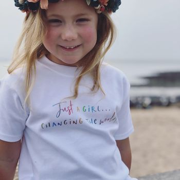 Just A Girl Changing The World Feminist Tshirt, 2 of 4