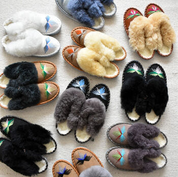 Lucky Dip Sheepskin Handmade Mule Slippers, 2 of 3