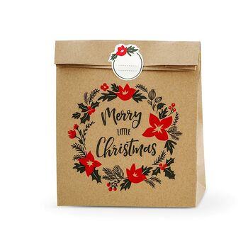 Merry Little Christmas Kraft Gift Bags, 2 of 4