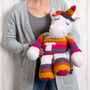 Theo The Unicorn Knitting Kit, thumbnail 1 of 6