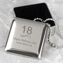 Personalised Birthday Age Silver Square Trinket Box 18th 21st 30th, thumbnail 3 of 6