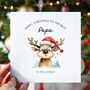 Funny Reindeer Daddy Christmas Card, thumbnail 2 of 3