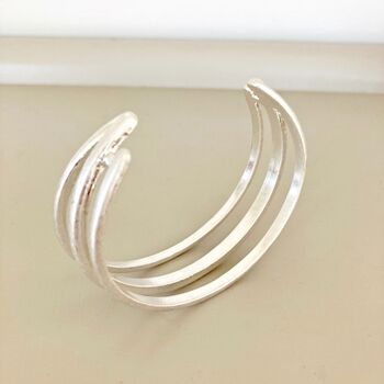 Silver Plated Triple Bangle, 3 of 5