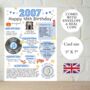 18th Birthday Card With 2007 Coin And Envelope Choose Your Colour, thumbnail 1 of 3