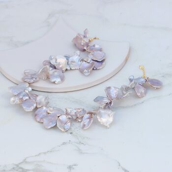 Dramatic Keshi Pearl Choker Necklace, 8 of 10