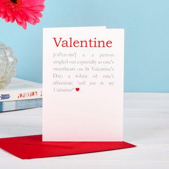 Valentine Romantic Definition Valentine's Day Card, 4 of 6