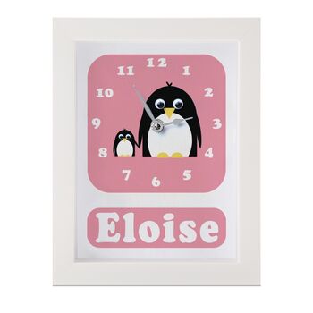 Personalised Children's Penguins Clock, 7 of 10