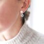 Salina Silver And Blue Topaz Gemstone Earrings, thumbnail 3 of 4