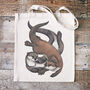 Otter Couple Eco Tote Bag ~ Organic And Fairtrade Cotton, thumbnail 1 of 2