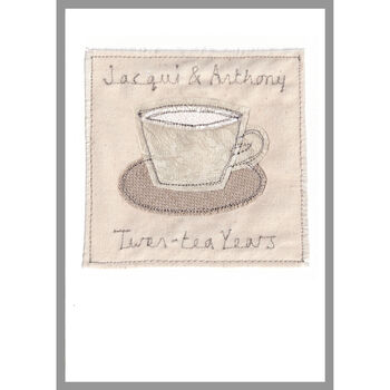Personalised Tea Cup China 20th Anniversary Card, 7 of 12