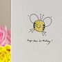 Personalised 'Smiley Bee' Handmade Card, thumbnail 1 of 4