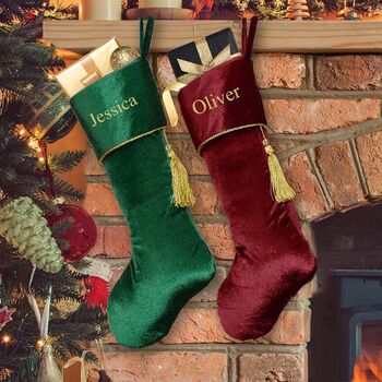 Luxury Velvet Personalised Christmas Stockings, 4 of 6