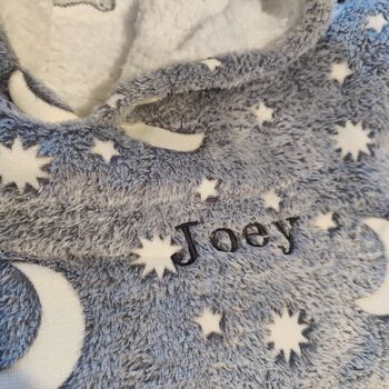 Personalised Children Sherpa Hoodie Wearable Blanket, 9 of 11