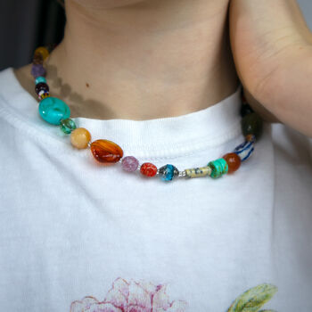 Bohemian Multicolour Bead Necklace, 3 of 6