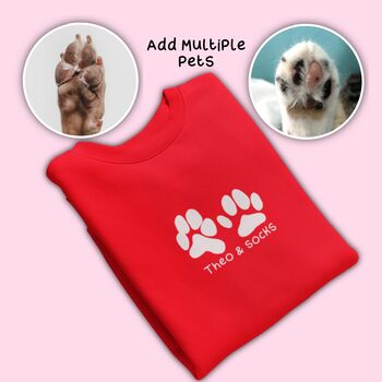 Personalised Pet Paw Silhouette Sweatshirt, 2 of 12