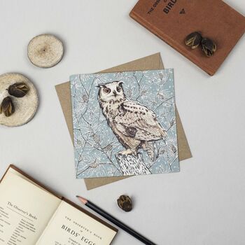 'Eagle Owl' Christmas Card, 2 of 2