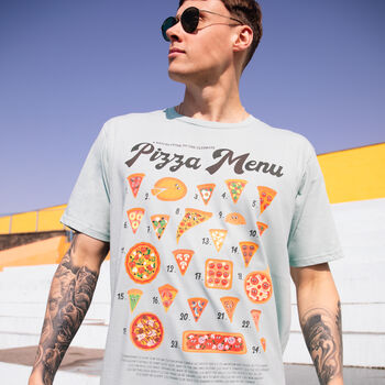 Pizza Menu Guide Men’s Graphic T Shirt, 2 of 3