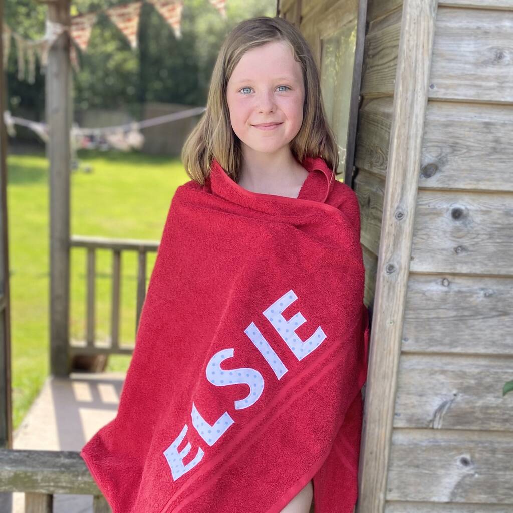 Personalised Children's Beach Towel With Letters, 1 of 10