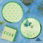 Dinosaur Green Foiled Paper Party Plates, thumbnail 1 of 3